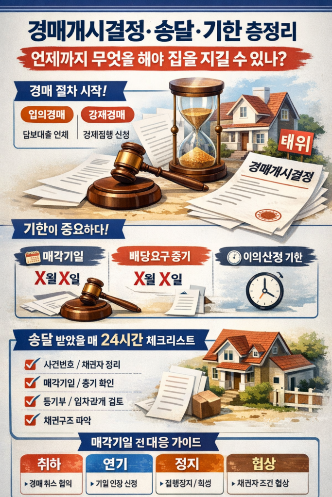 경매개시결정 송달 기한 총정리
